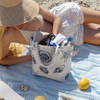 Large Seashell Canvas Beach Tote Bag