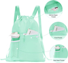 Water Resistant Drawstring Backpack with Mesh Pocket