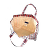 Red Blue Checker PVC Woven Tote