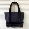 Autumn Winter Fleece Patchwork Canvas Tote