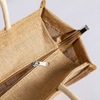 Multi-Size Customized Jute Zipper Tote Bag Collection