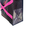 Black Nonwoven Bag with Magenta Cross Handle