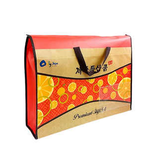 Orange Stand-Up Nonwoven Gift Pouch