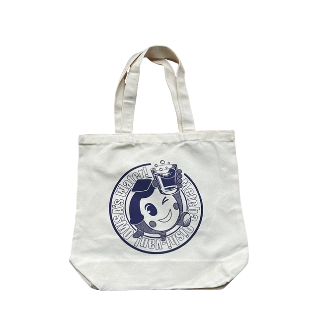 Retro Cartoon Cotton Tote Bag Customizable Text