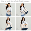 Canvas Utility Tote Bag Reinforced Handles