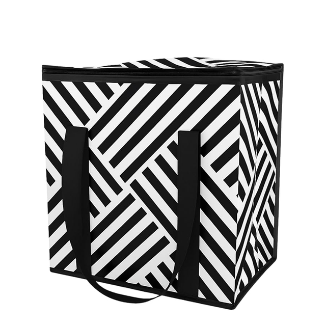 Medium Insulated Food Delivery Bag Foldable Meal Carrier for Takeout