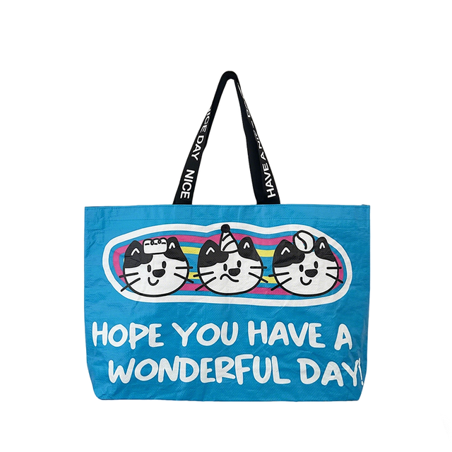 Cat PP Woven Tote Bag for Shopping