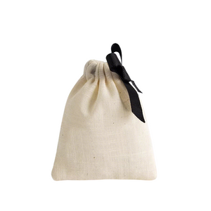 Natural Bamboo Cotton Drawstring Jewelry Pouch