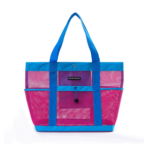 Mesh Panel Large Capacity Swim Beach Tote
