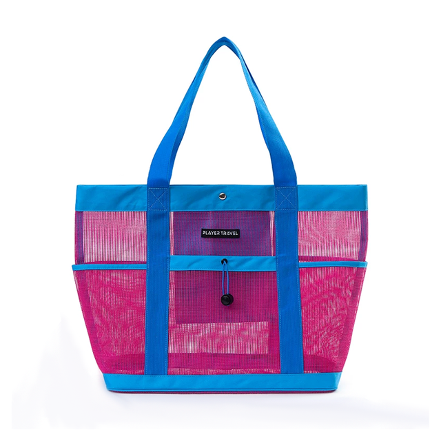 Mesh Panel Large Capacity Swim Beach Tote