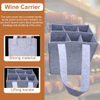 6 Compartment Felt Wine Bottle Carrier
