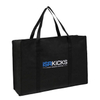 Reinforced Handle Zippered Black Promotional Tote