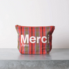 Retro Plaid Stripe Canvas Cosmetic Pouch