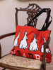 Four Rabbits Graffiti Canvas Zip Tote