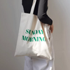 Sunday Morning Slow Life Canvas Tote Bag