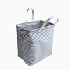 Foldable Striped Laundry Tote Waterproof Coating