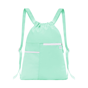 Water Resistant Drawstring Backpack with Mesh Pocket