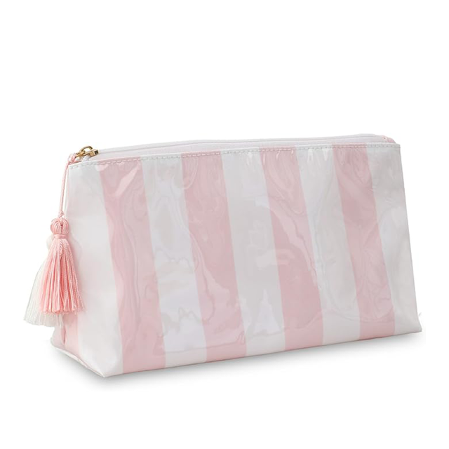 Striped Tassel Waterproof Makeup Bag