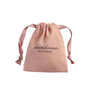 Pink Dustproof Cotton Drawstring Pouch