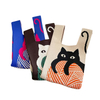 Cat-Painted Knit Chic Mini Wristlet Reusable Bag