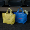  Reusable Navy Lemon Waterproof Woven Tote Bag