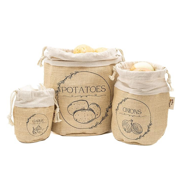 Potato Onion Garlic Keeper Bags Set
