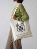 12oz Cotton Canvas Dog Print Tote Bag