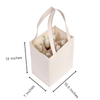 Six Bottle Organic Cotton Canvas Wine Tote Bag