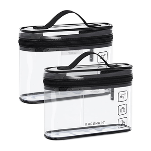 Transparenter Kulturbeutel aus PVC mit 180&deg;-&Ouml;ffnung