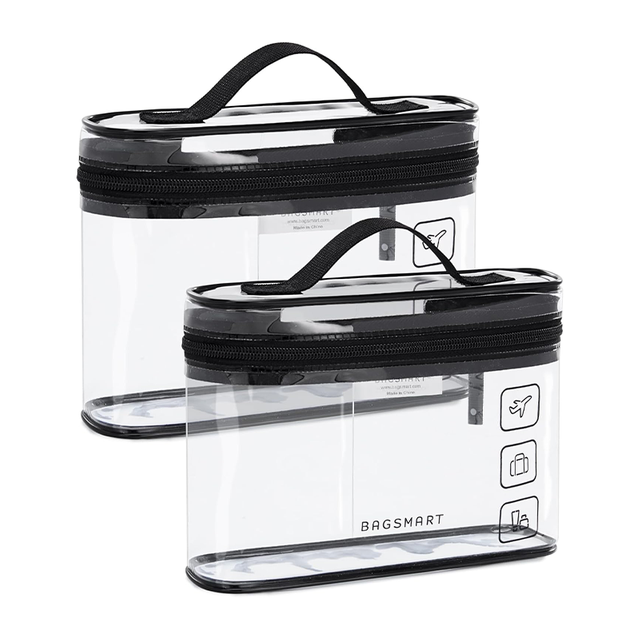 Transparenter Kulturbeutel aus PVC mit 180&deg;-&Ouml;ffnung