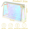 Holographic Iridescent Clear PVC Makeup Bag with Zipper
