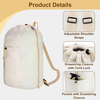Canvas Laundry Backpack with Drawstring Closure