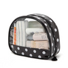 PVC Polka Dot Half Moon Cosmetic Bag