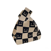 Grid Wristlet Aesthetic Knitted Handbag