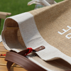 Jute and Leather Strap Eco Shopping Tote