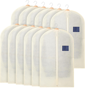 40 Inch Cream Garment Bag Non Woven Dress Cover