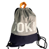 Canvas Nylon Casual Drawstring Backpack with Zipper Pocket