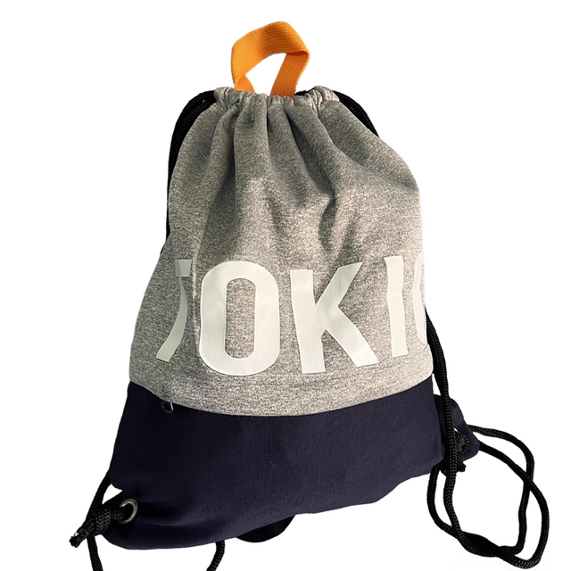 Canvas Nylon Casual Drawstring Backpack with Zipper Pocket