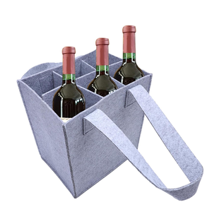 6 Compartment Felt Wine Bottle Carrier