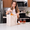 Six Bottle Organic Cotton Canvas Wine Tote Bag