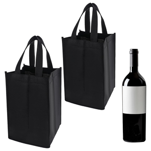 4 Bottle Non-Woven Wine Carrier Tote Bag