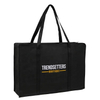 Reinforced Handle Zippered Black Promotional Tote