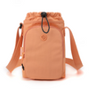 Lightweight Nylon Crossbody Bag with Drawstring and Zipper Closure