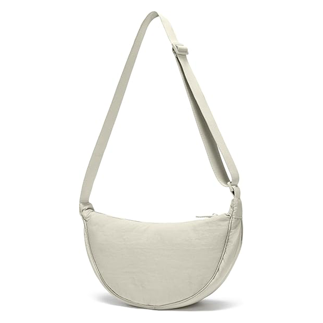Lightweight Nylon Crescent Sling Crossbody Bag 