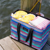 Waterproof Striped Large Capacity Tote Bag