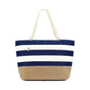 Canvas Jute Beach Bag with Insulated Wet Pocket