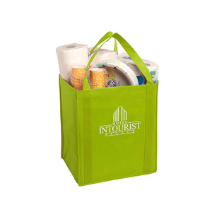 Reinforced Handle Gusseted Base Nonwoven Grocery Bag