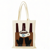 Coffee Lover Canvas Tote Bag Zippered