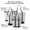 Canvas Utility Tote Bag Reinforced Handles