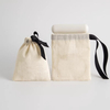 Natural Bamboo Cotton Drawstring Jewelry Pouch